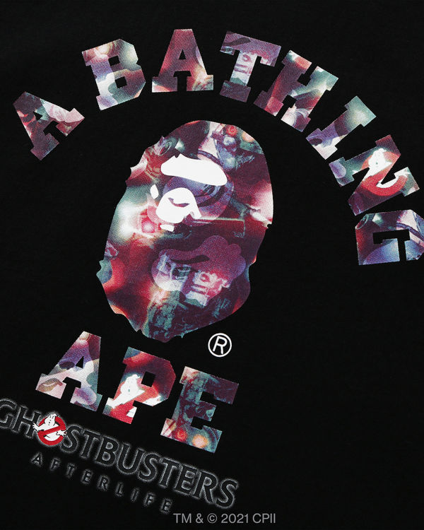 Camiseta Bape X Ghostbusters Camo College Hombre Negras | GBSAH-3620