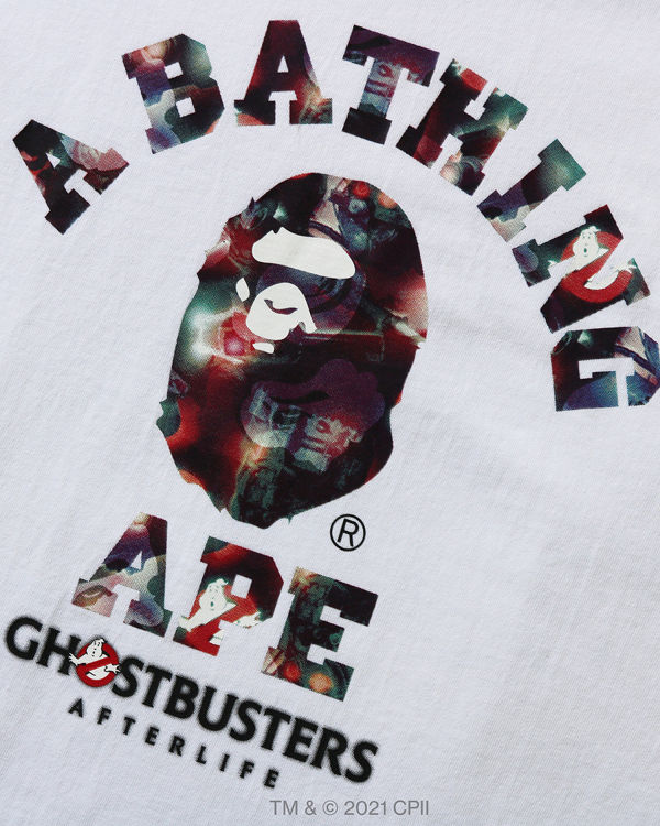 Camiseta Bape X Ghostbusters Camo College Hombre Blancas | XVTHP-3695