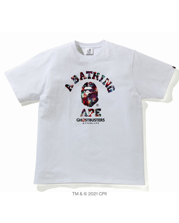 Camiseta Bape X Ghostbusters Camo College Hombre Blancas | XVTHP-3695