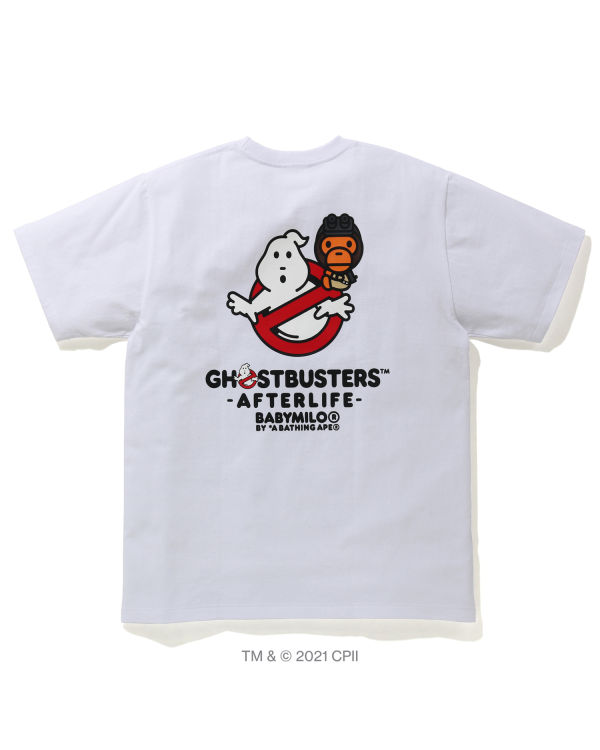 Camiseta Bape X Ghostbusters Milo Hombre Blancas | NAZOH-6427