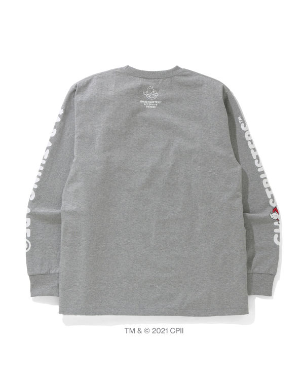 Camiseta Bape X Ghostbusters Milo Long Sleeve Hombre Gris | BUHKL-1864