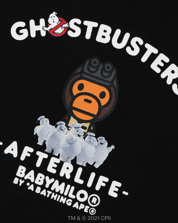 Camiseta Bape X Ghostbusters Milo Long Sleeve Niños Negras | OEWPY-0854