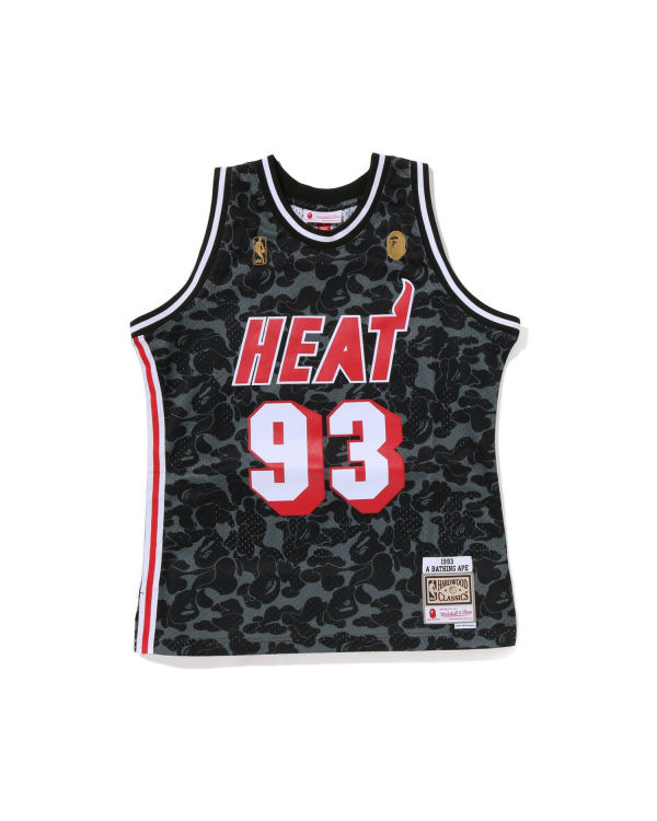 Camiseta Bape X M&N Miami Heat Jersey Hombre Negras | SZEJX-8365