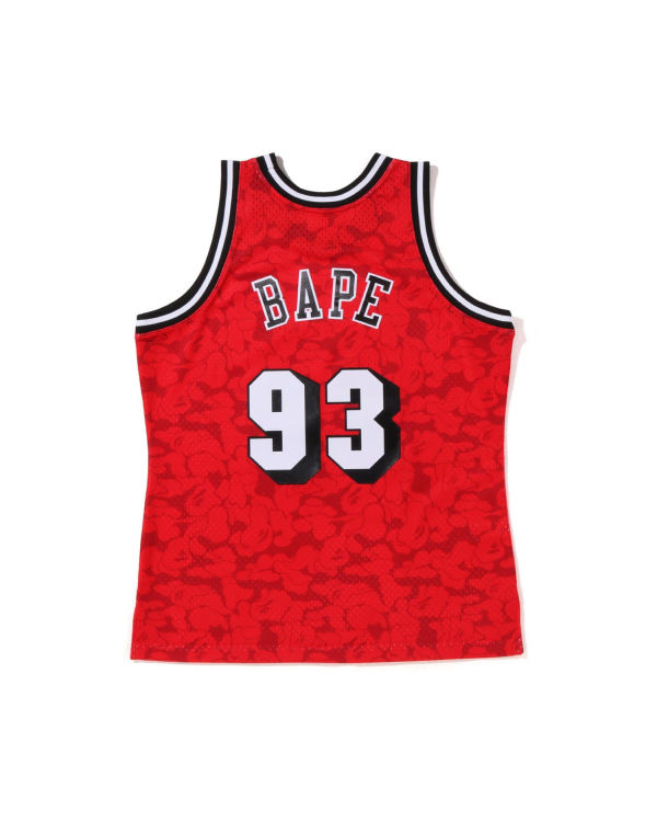 Camiseta Bape X M&N Miami Heat Jersey Hombre Rojas Claro | YQILF-0732