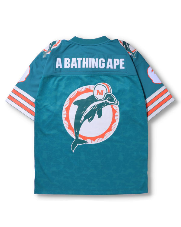 Camiseta Bape X M&N NFL Miami Dolphins Legacy Jersey Hombre Verde Menta | IOKRC-9361