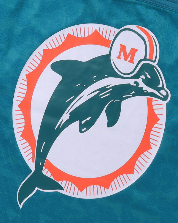 Camiseta Bape X M&N NFL Miami Dolphins Legacy Jersey Hombre Verde Menta | IOKRC-9361