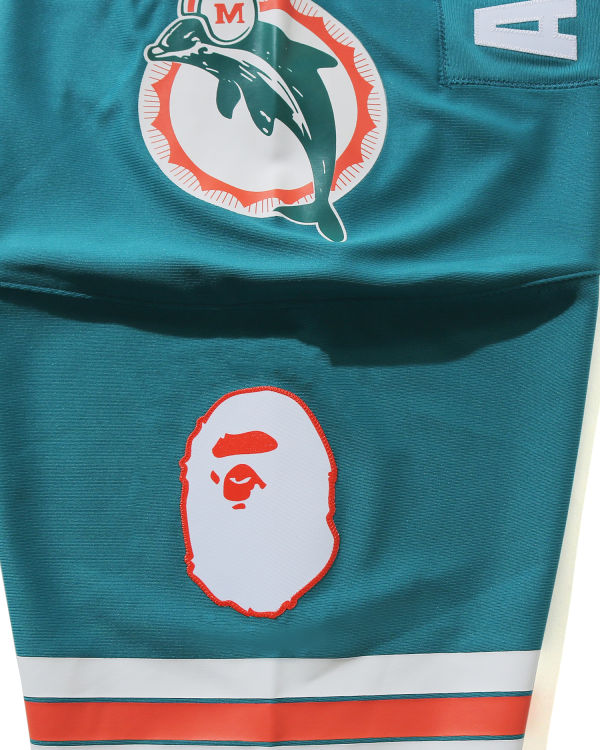 Camiseta Bape X M&N NFL Miami Dolphins Legacy Jersey Hombre Verde Menta | IOKRC-9361