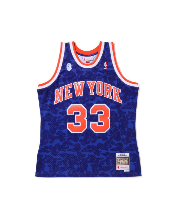 Camiseta Bape X M&N New York Knicks Hombre Azules | JCXTE-5396