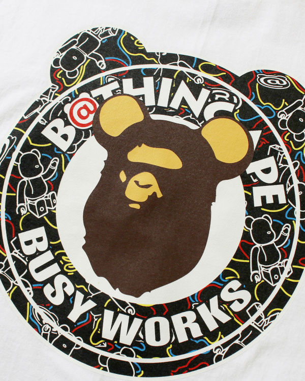 Camiseta Bape X Medicom Toy Camo BE@R Busy Works Hombre Blancas | AGUXH-6137