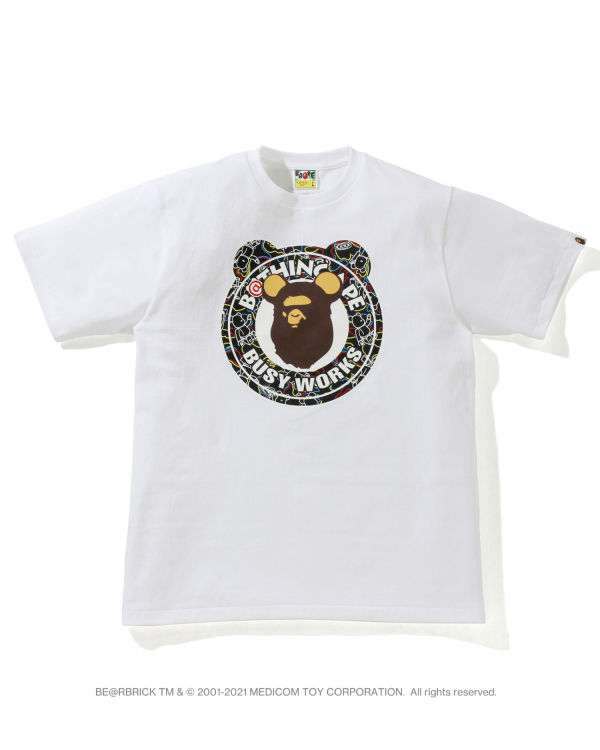 Camiseta Bape X Medicom Toy Camo BE@R Busy Works Hombre Blancas | AGUXH-6137