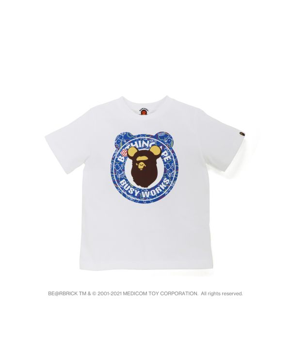 Camiseta Bape X Medicom Toy Camo BE@R Busy Works Niños Blancas | DCMIZ-1902