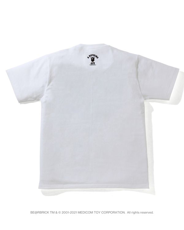 Camiseta Bape X Medicom Toy Camo BE@R College Hombre Blancas | ILUAB-6052