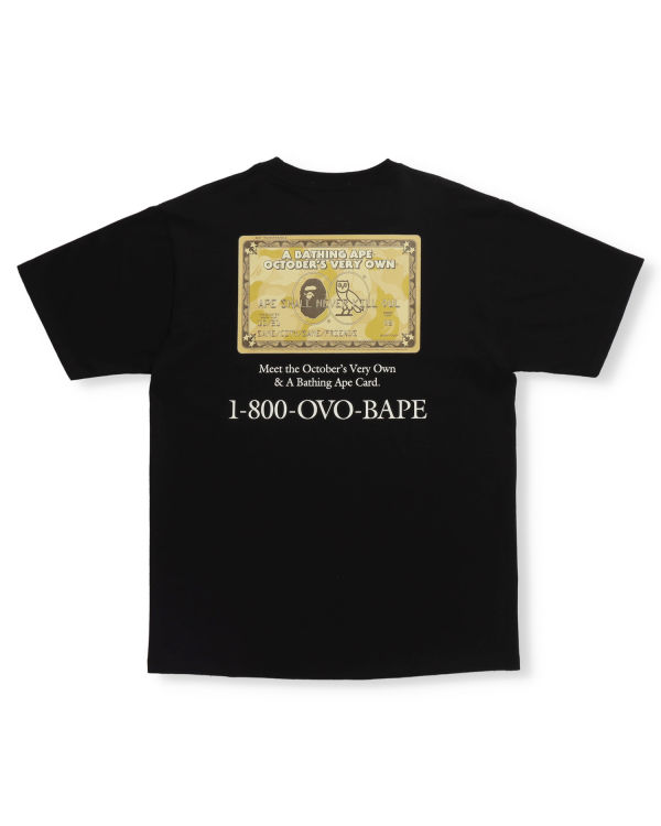 Camiseta Bape X OVO Card Hombre Negras | KPDNT-5980