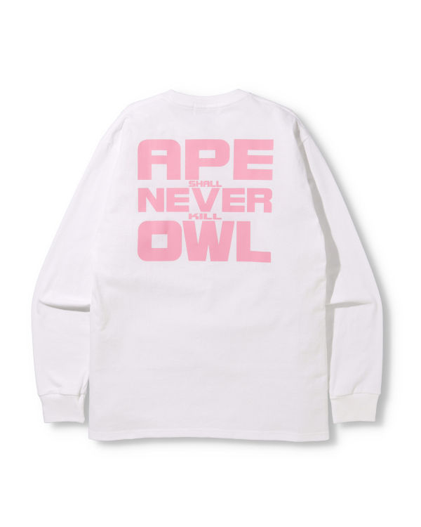 Camiseta Bape X OVO Long Sleeve Hombre Blancas | MYJFP-6375