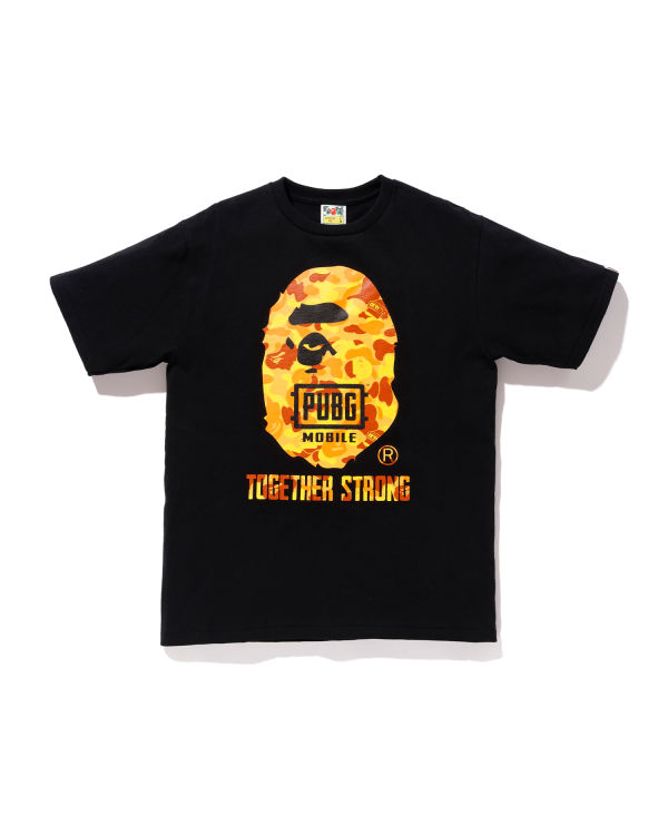 Camiseta Bape X PUBG MOBILE Ape Head Hombre Negras | VUMEQ-2903