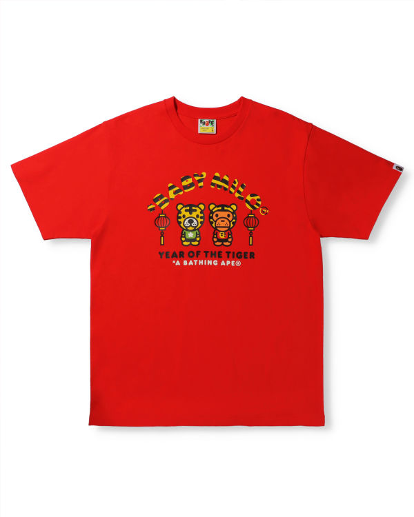 Camiseta Bape Year Of The Tiger Milo Hombre Rojas Claro | UTCEP-2163