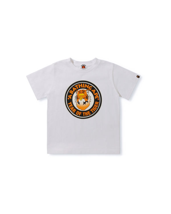 Camiseta Bape Year Of The Tiger Niños Blancas | KQIOX-6179