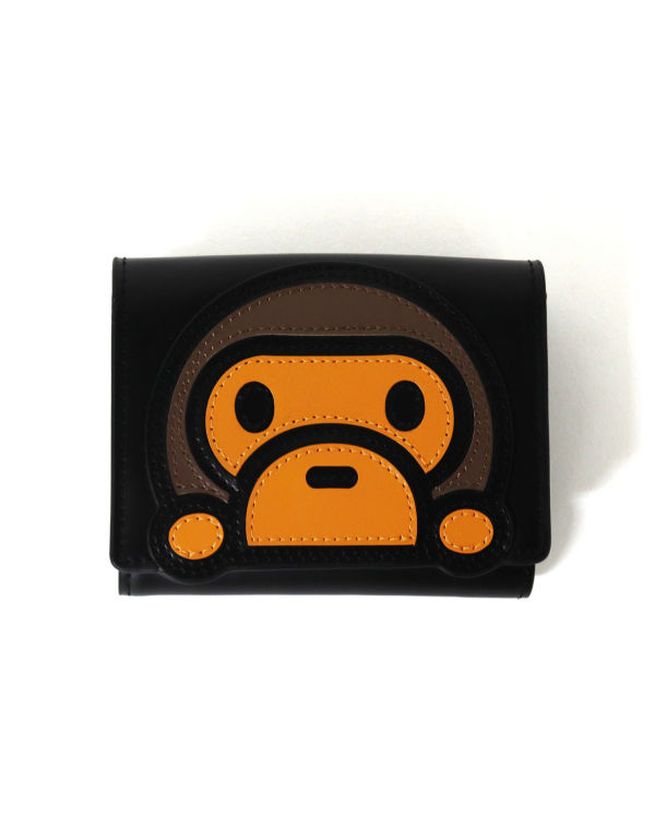 Carteras Bape Milo Cuero Mujer Negras | JZVPX-7901