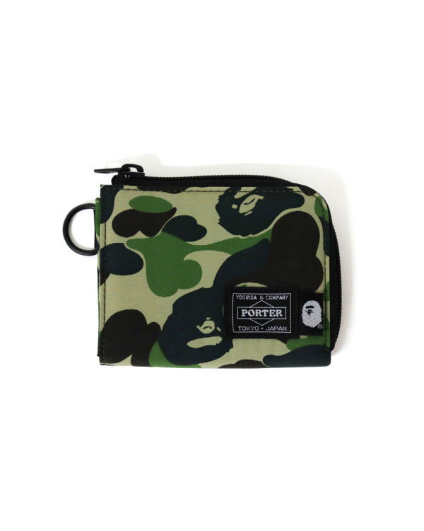 Carteras Bape Porter ABC Camo Mini Hombre Verde | LHZRN-2961