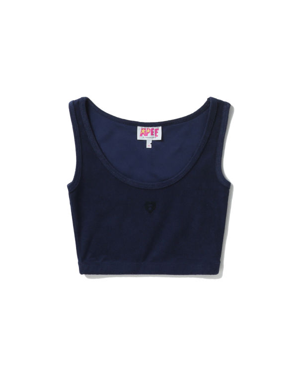 Chalecos Bape Towelling crop Mujer Azul Marino Azules | GMEPZ-5126