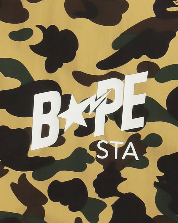 Chaquetas Bape 1st Camo Pista Hombre Amarillo | BLGNP-5871