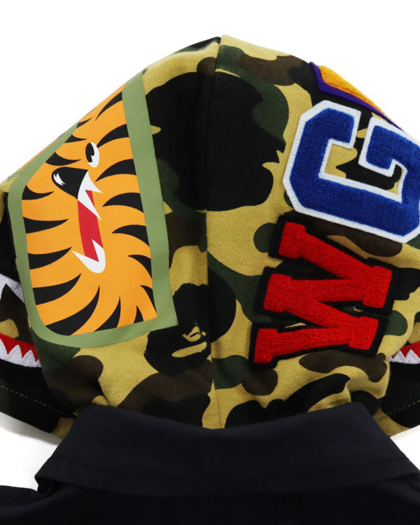 Chaquetas Bape 1st Camo Shark Hood Anchos Mujer Negras | RWLFS-2975