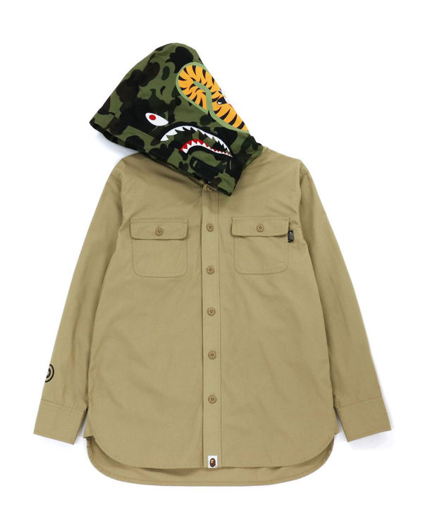 Chaquetas Bape 1st Camo Shark Mujer Beige | PUNLF-4986