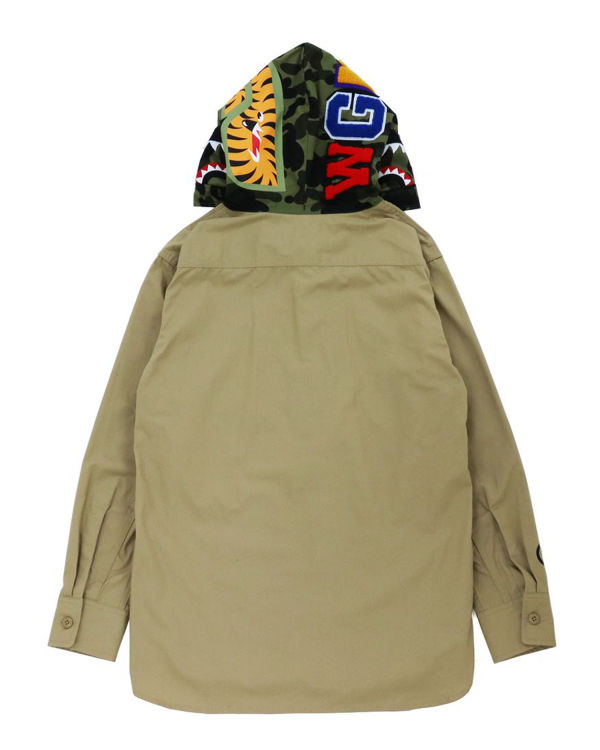 Chaquetas Bape 1st Camo Shark Mujer Beige | PUNLF-4986