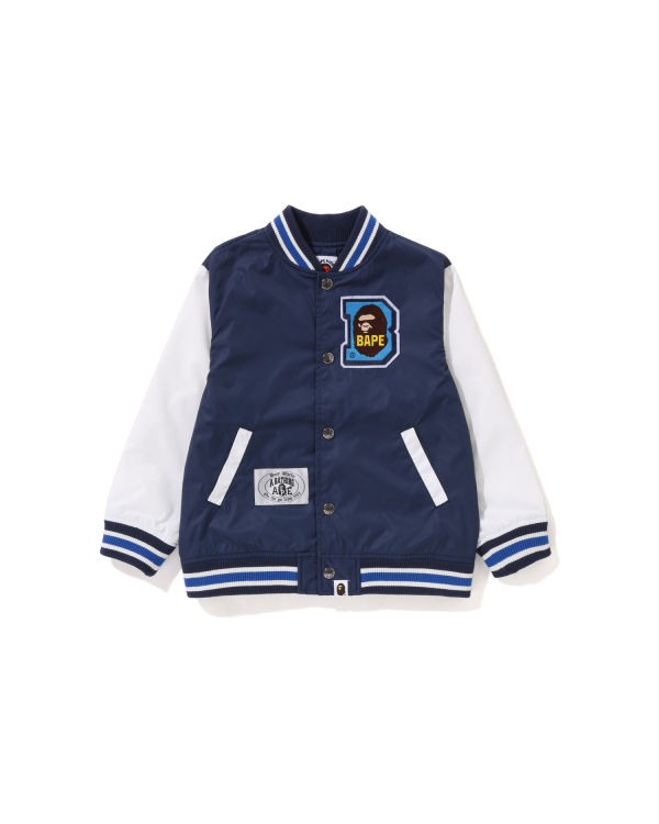 Chaquetas Bape Ape Head B Patch Varsity Niños Azul Marino Azules | TINEJ-1732