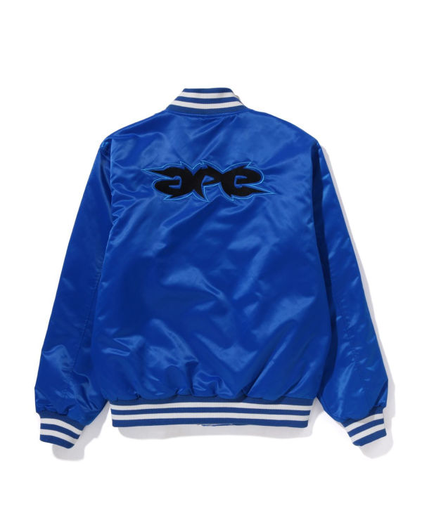 Chaquetas Bape Ape Relaxed Fit Nylon Varsity Hombre Azules | NWDFI-3817