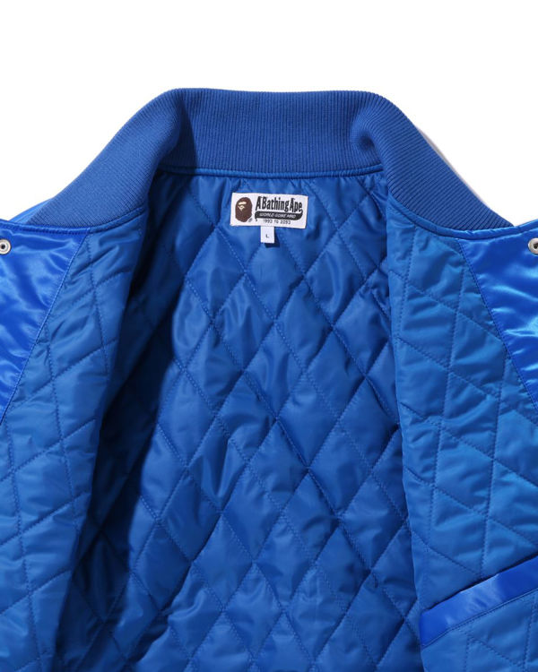 Chaquetas Bape Ape Relaxed Fit Nylon Varsity Hombre Azules | NWDFI-3817