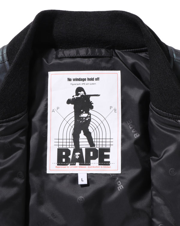 Chaquetas Bape Aurora Shark Loose Fit MA-1 Hombre Negras | STUQM-5048