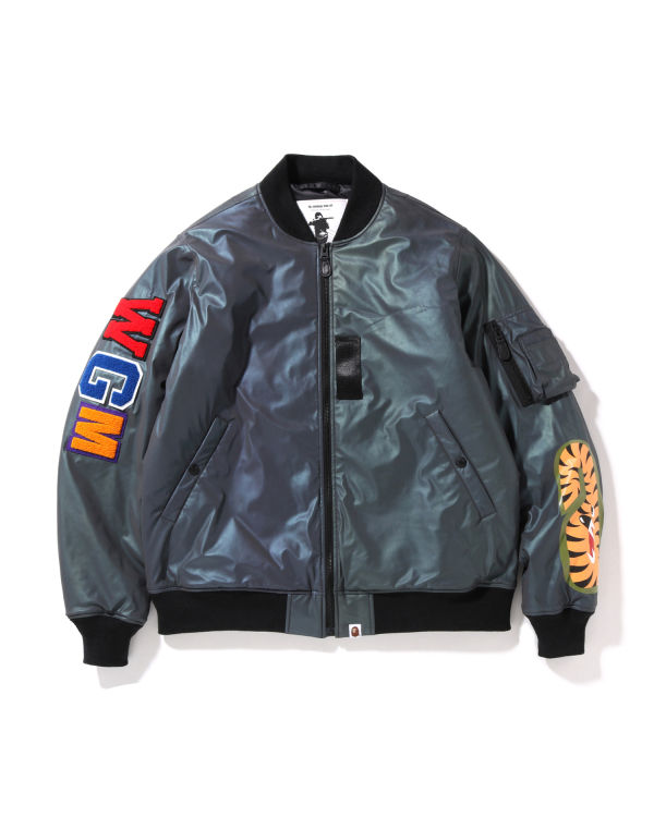 Chaquetas Bape Aurora Shark Loose Fit MA-1 Hombre Negras | STUQM-5048