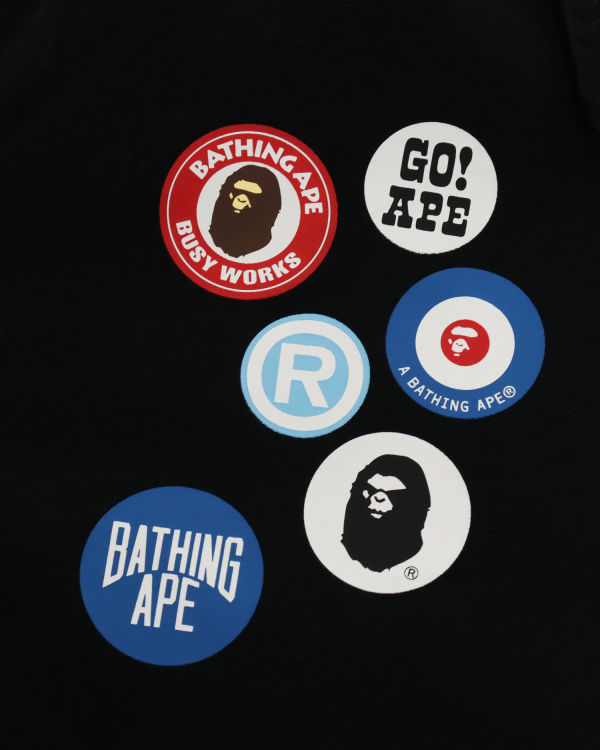 Chaquetas Bape Badge Motif Zip Blouson Hombre Negras | RTWIO-9130