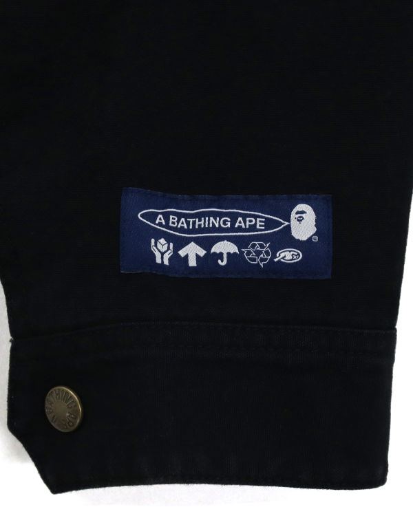 Chaquetas Bape Badge Motif Zip Blouson Hombre Negras | RTWIO-9130