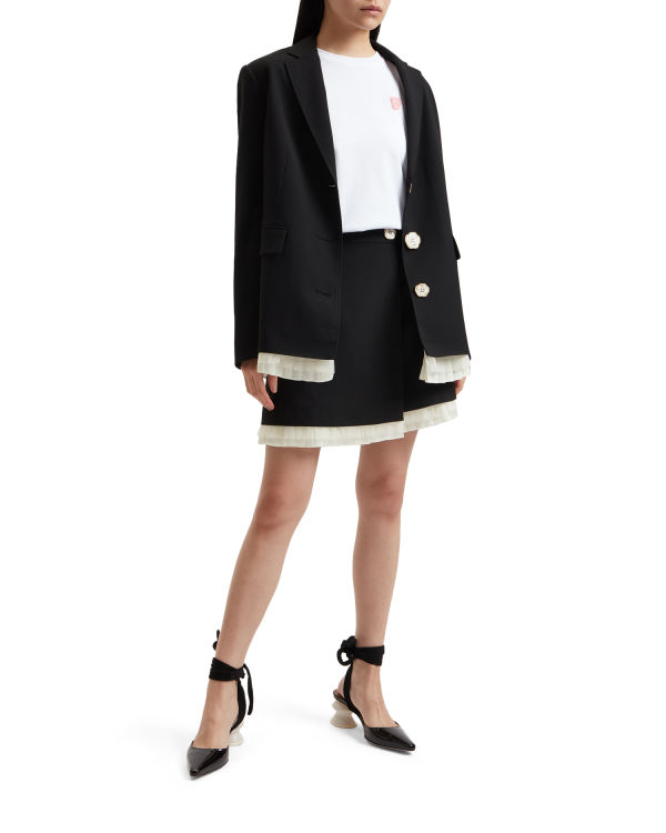 Chaquetas Bape Buttoned blazer Mujer Negras | FBLGI-5681