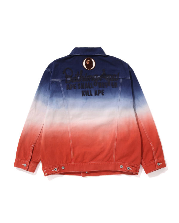 Chaquetas Bape Graduation Champion Loose Fit Denim Hombre Azul Marino Blancas Rojas | ZEPUG-8072