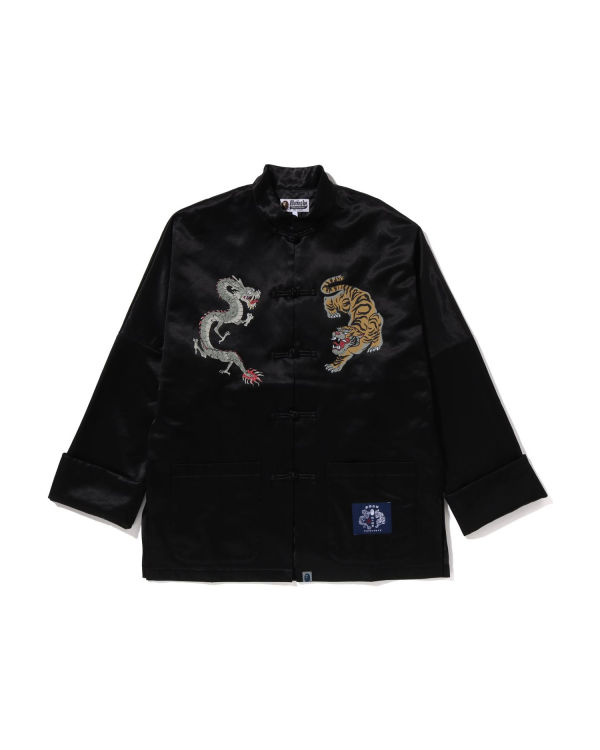 Chaquetas Bape Japanese Motif Loose FIt China Hombre Negras | WBRAU-8561