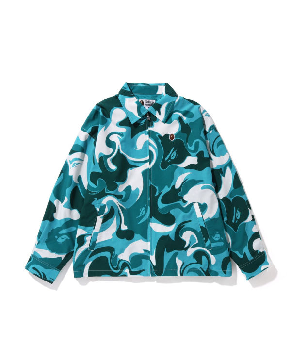 Chaquetas Bape Marble Camo Oversized Zip Mujer Verde Menta | RSDZU-2509