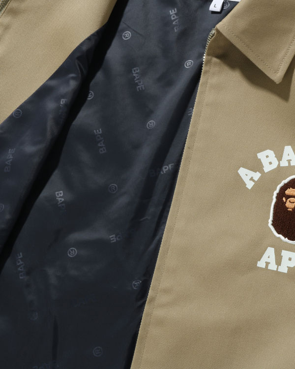 Chaquetas Bape Multi Fonts Relaxed Fit Zip Hombre Beige | ASZQW-7318