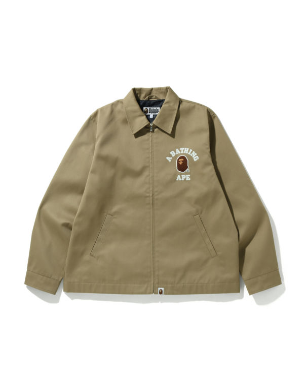 Chaquetas Bape Multi Fonts Relaxed Fit Zip Hombre Beige | ASZQW-7318