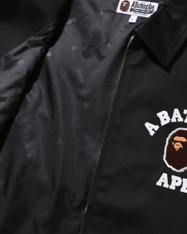 Chaquetas Bape Multi Fonts Relaxed Fit Zip Hombre Negras | GQCMT-2803