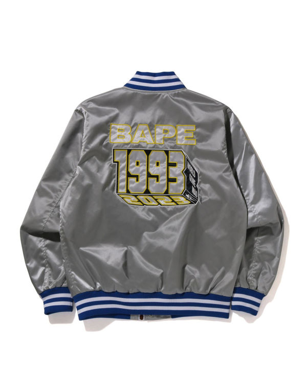 Chaquetas Bape Nylon Varsity Hombre Plateadas | SNIJR-1948