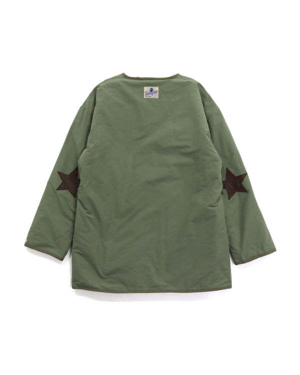 Chaquetas Bape STA Cuero Patch No Collar Mujer Verde | WSYMF-2938