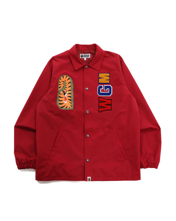 Chaquetas Bape Shark Coach Hombre Rojas Claro | KDNWJ-0147