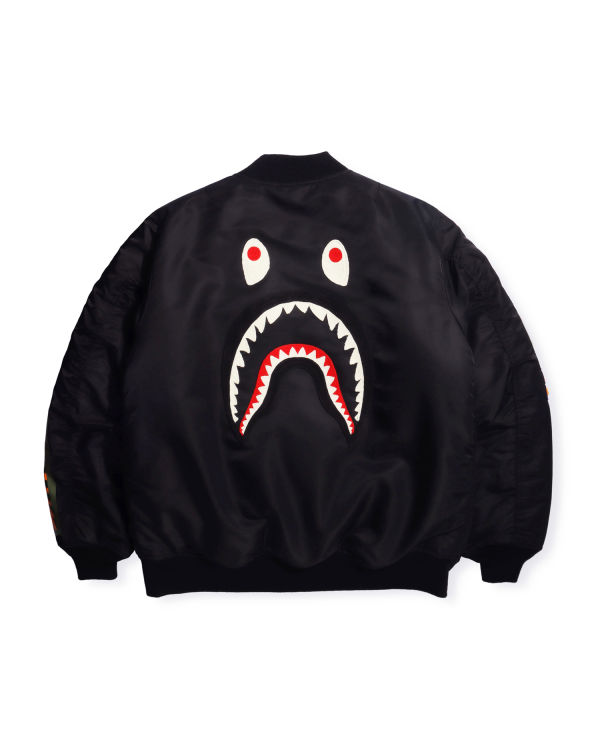 Chaquetas Bape Shark Loose Fit Ma-1 M Bomber Hombre Negras | AKMXQ-8762