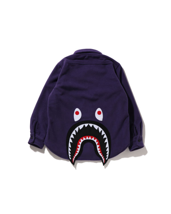 Chaquetas Bape Shark Patch Niños Moradas | YZMFA-2708