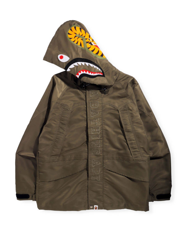 Chaquetas Bape Shark Snowboard Hombre Verde | HXEVG-0268