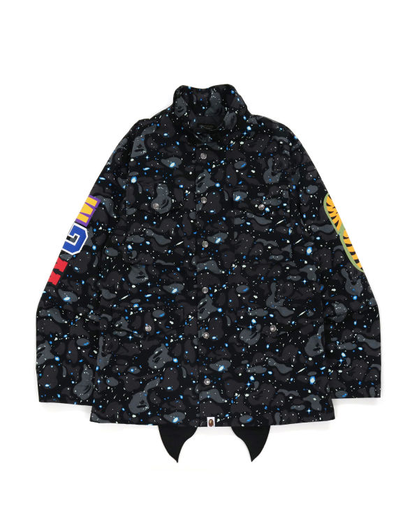 Chaquetas Bape Space Camo Shark M-65 Hombre Negras | LOZVM-7295