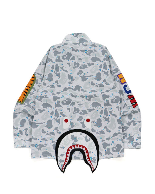 Chaquetas Bape Space Camo Shark M-65 Hombre Blancas | NTPHJ-5961